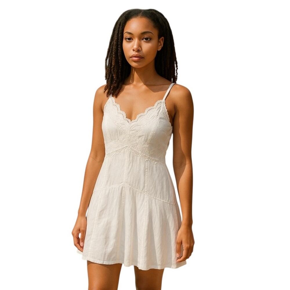 IRO Paris Women's Dress crocheted lace trimmed Mini slip Size US 0 NWT